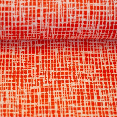Viskose - Jacquardjersey - Brake - Muster - rot-orange Viskose - Jacquardjersey - Brake - Muster - rot-orange